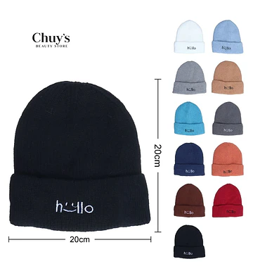 Gorro De Lana Con Bordado - Chuys Beautys | Chuy's Beautys Store