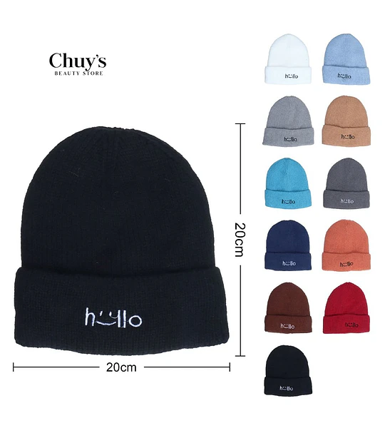 Gorro De Lana Con Bordado