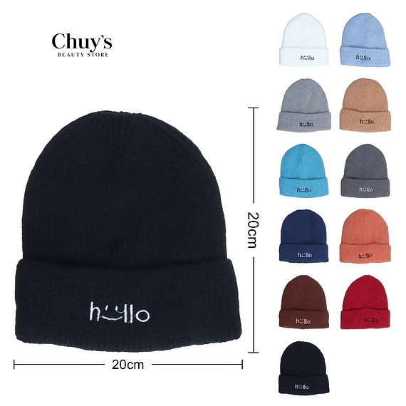 Gorro De Lana Con Bordado