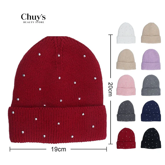 Gorro De Lana Con Brillantes