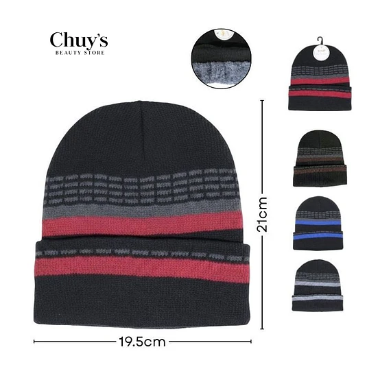 Gorro de Invierno con Rayas