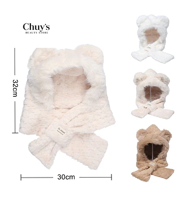 Bufanda De Peluche Con Orejas - Chuys Beautys | Chuy's Beautys Store