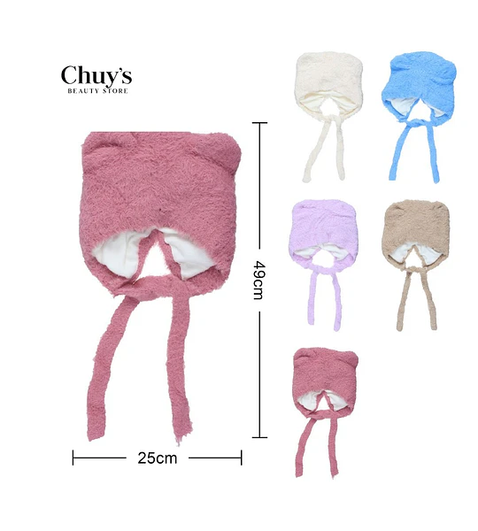 Gorro De Peluche Con Orejas