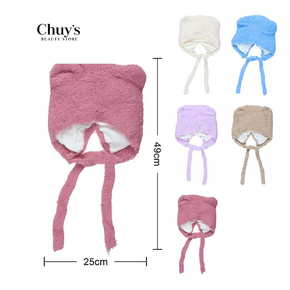 Gorro De Peluche Con Orejas