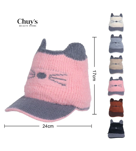 Gorra De Gato Rosa