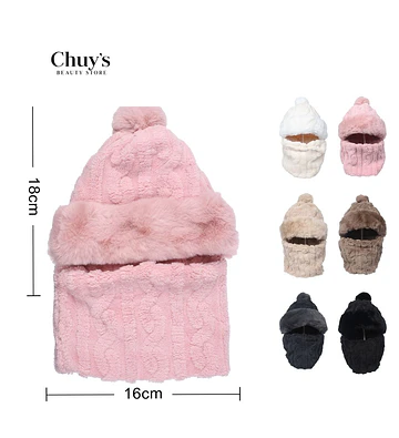 Gorro De Peluche Con Bufanda - Chuys Beautys | Chuy's Beautys Store