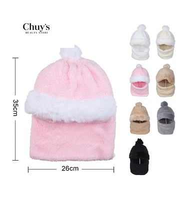 Gorro de Peluche con Pompon - Chuys Beautys | Chuy's Beautys Store
