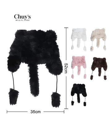 Gorro De Piel Sintética Con Orejas - Chuys Beautys | Chuy's Beautys Store