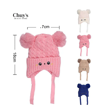 Gorro De Lana Con Pompones - Chuys Beautys | Chuy's Beautys Store