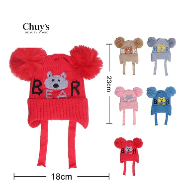 Gorro de Lana con Orejas de Oso - Chuys Beautys | Chuy's Beautys Store