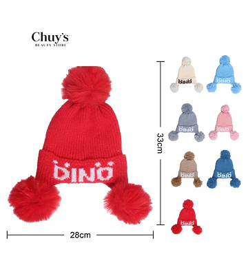 Gorro De Lana Con Pompones - Chuys Beautys | Chuy's Beautys Store