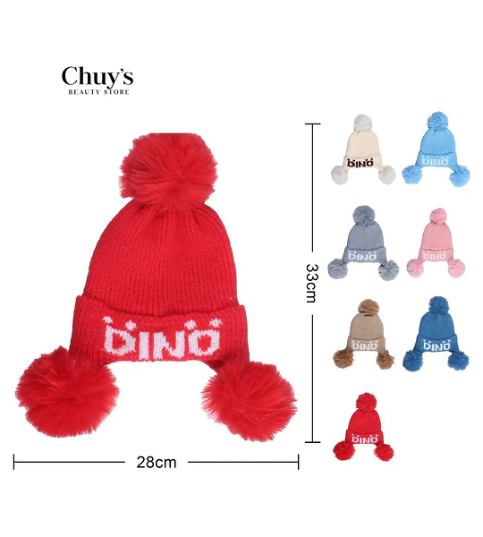 Gorro De Lana Con Pompones