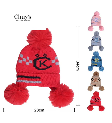 Gorro De Lana Con Pompones - Chuys Beautys | Chuy's Beautys Store