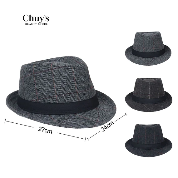 Sombrero Fedora Gris