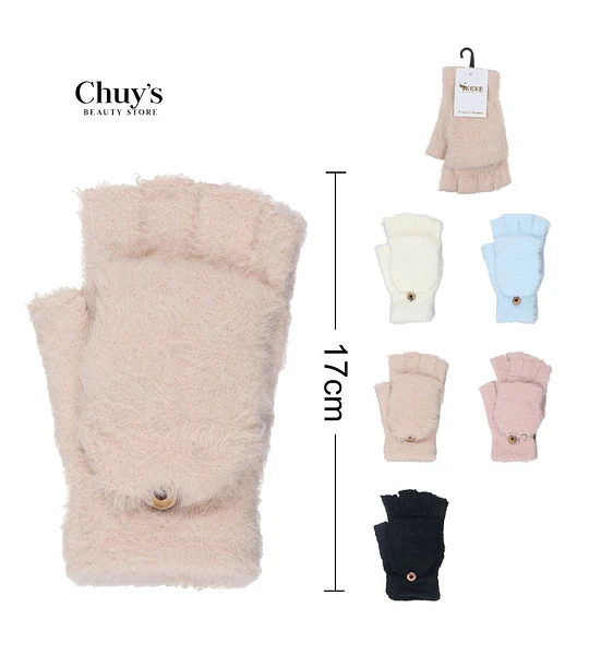Guantes Sin Dedos de Peluche
