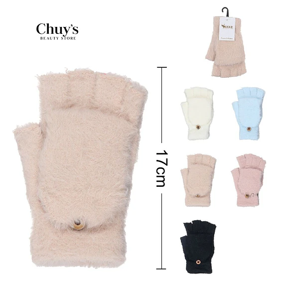 Guantes Sin Dedos de Peluche