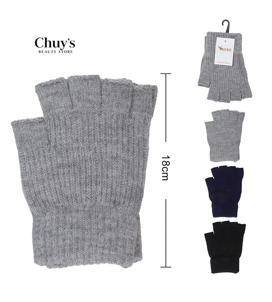Guantes Sin Dedos Grises