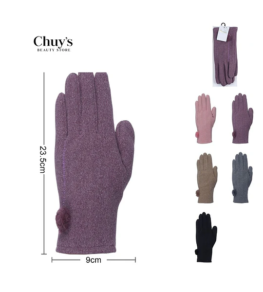 Guantes Térmicos con Pom Pom