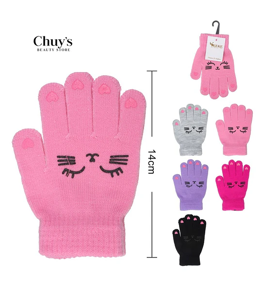 Guantes de Belleza con Diseño de Gato