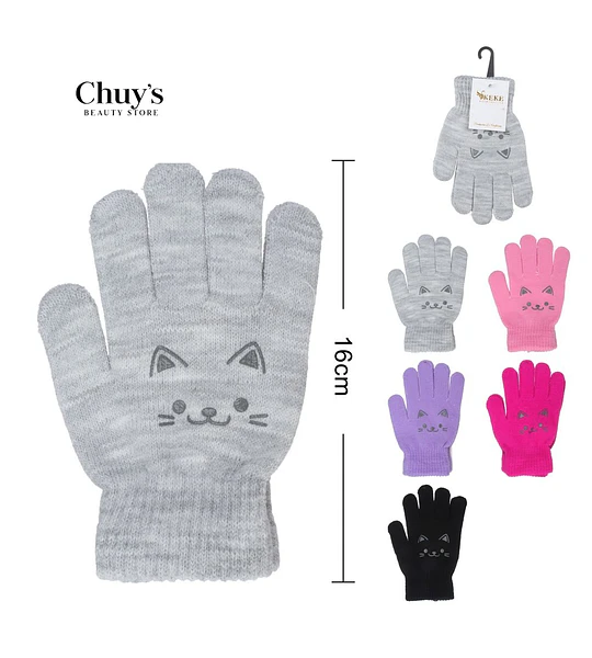 Guantes de Invierno con Diseño de Gato