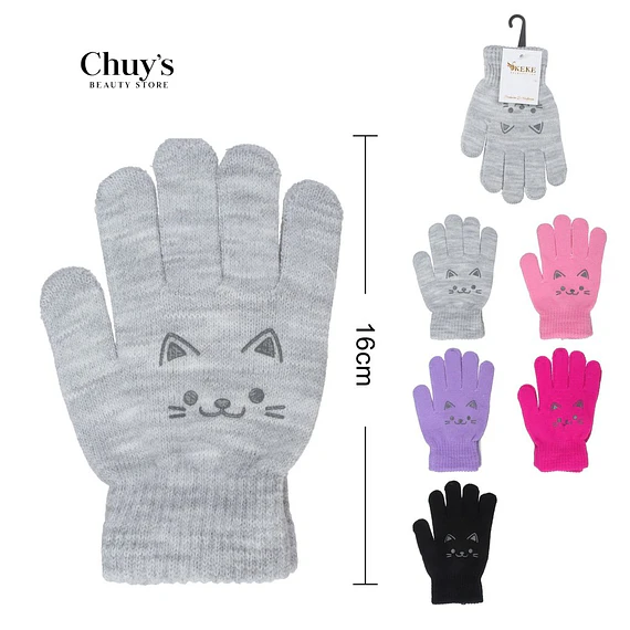 Guantes de Invierno con Diseño de Gato