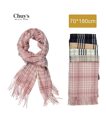 Bufanda Cuadros Rosa 70x180cm - Chuys Beautys | Chuy's Beautys Store