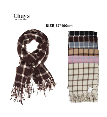 Bufanda De Lana A Cuadros - Chuys Beautys | Chuy's Beautys Store