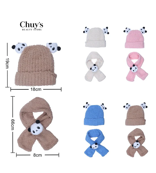Gorro Y Bufanda Panda