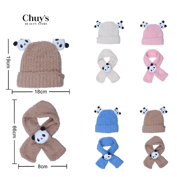 Gorro Y Bufanda Panda