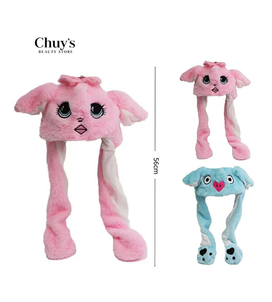 Gorro De Peluche Con Orejas