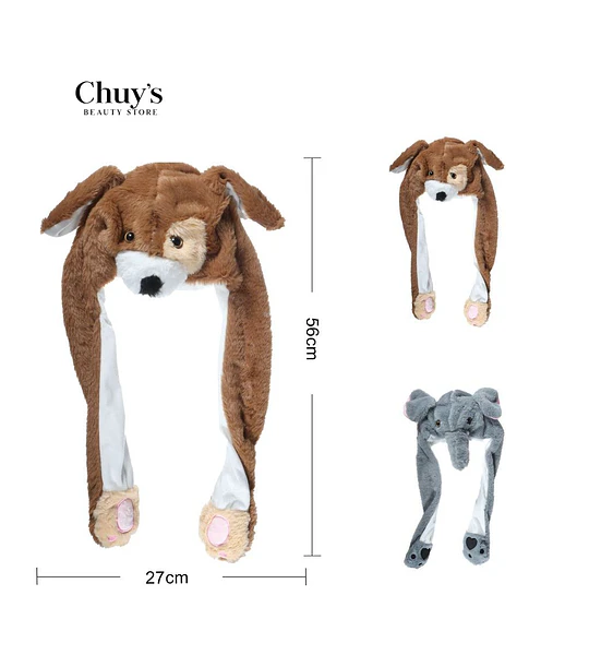 Gorro De Peluche Animales