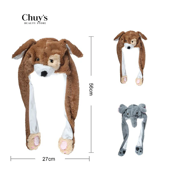 Gorro De Peluche Animales