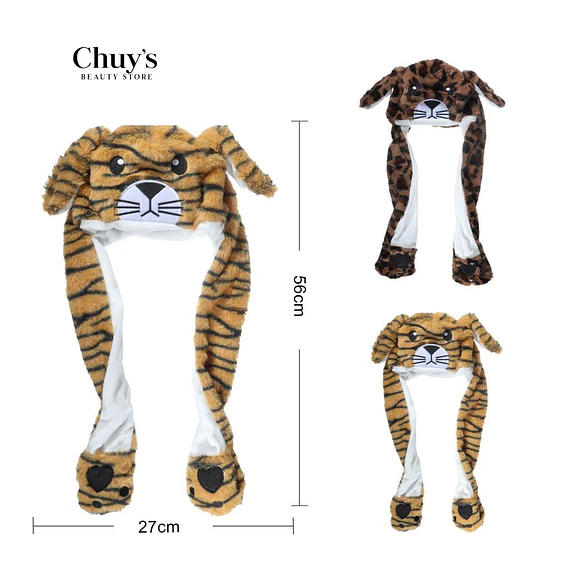 Gorro de Peluche de Tigre