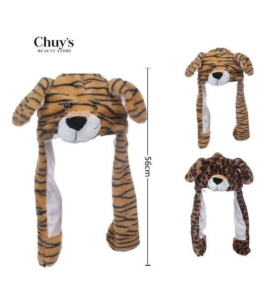 Gorro De Peluche Tigre