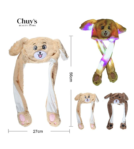 Gorro De Peluche Con Orejas De Perro