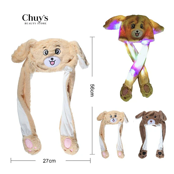 Gorro De Peluche Con Orejas De Perro