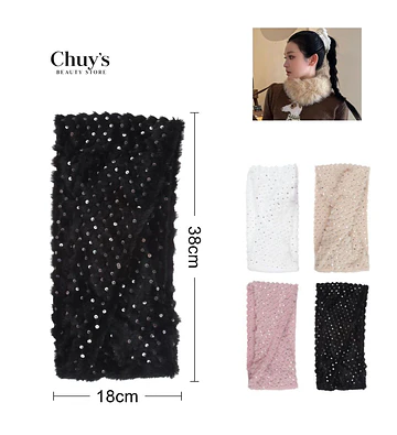 Bufanda De Piel Sintética Con Brillos - Chuys Beautys | Chuy's Beautys Store