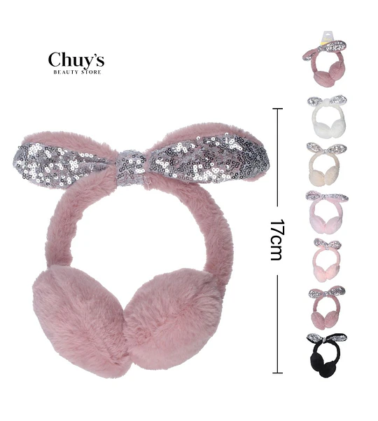 Diadema de Piel Sintética con Lentejuelas