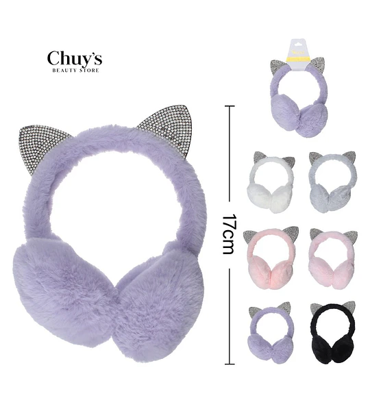 Orejeras De Peluche Con Orejas De Gato