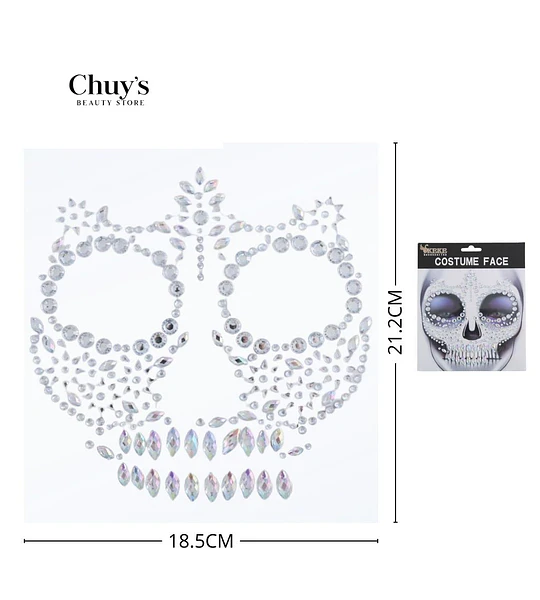Calcomanía Facial Calavera