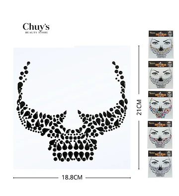 Calcomanía Facial Calavera - Chuys Beautys | Chuy's Beautys Store