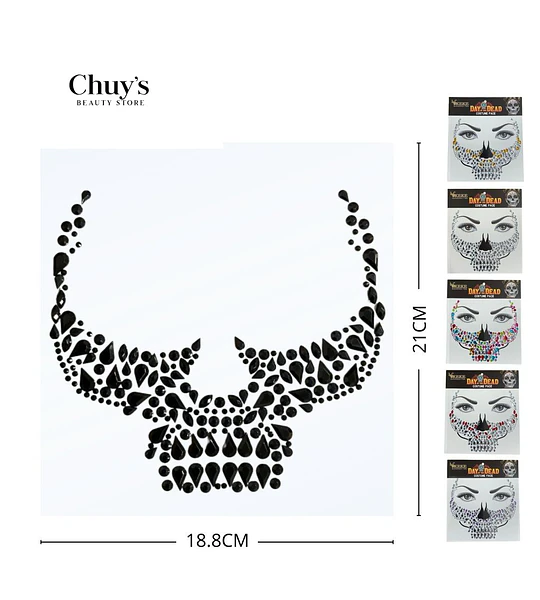 Calcomanía Facial Calavera