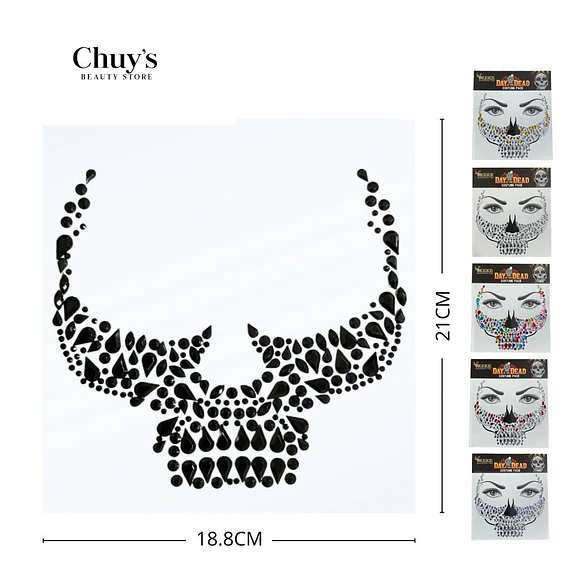 Calcomanía Facial Calavera