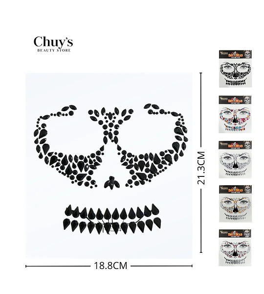 Calavera Decorativa de Piezas de Maquillaje