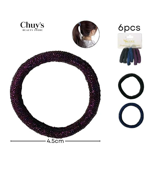 Scrunchies Brillantes 6 Piezas