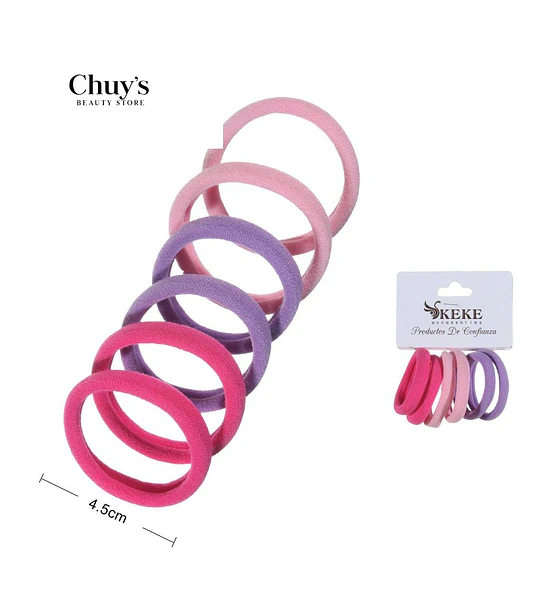 Gomas Para Cabello Set De 6