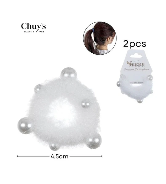 Coletas De Pelo Con Perlas 2 Pcs