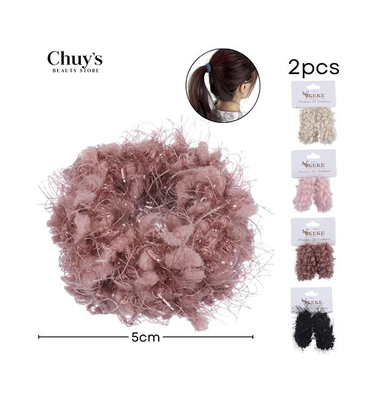 Scrunchie De Tela Con Brillos