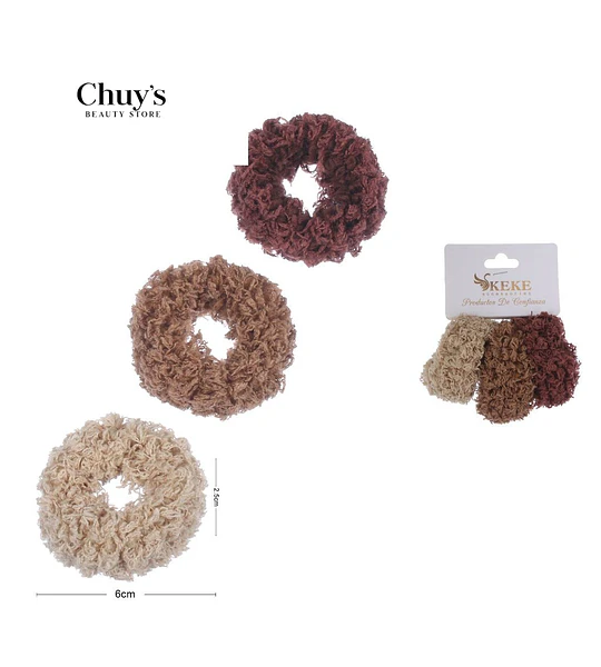 Scrunchies De Tela Texturizada