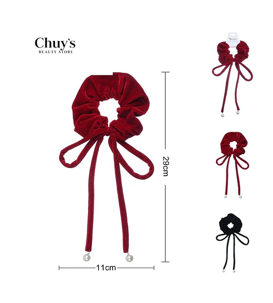 Scrunchie de Terciopelo con Cintas